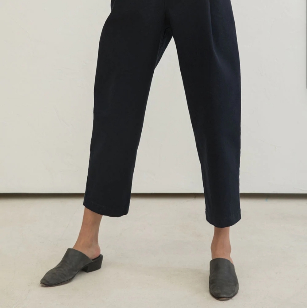 Elizabeth Suzann Andy Trouser BLACK Cotton Canvas Size Large